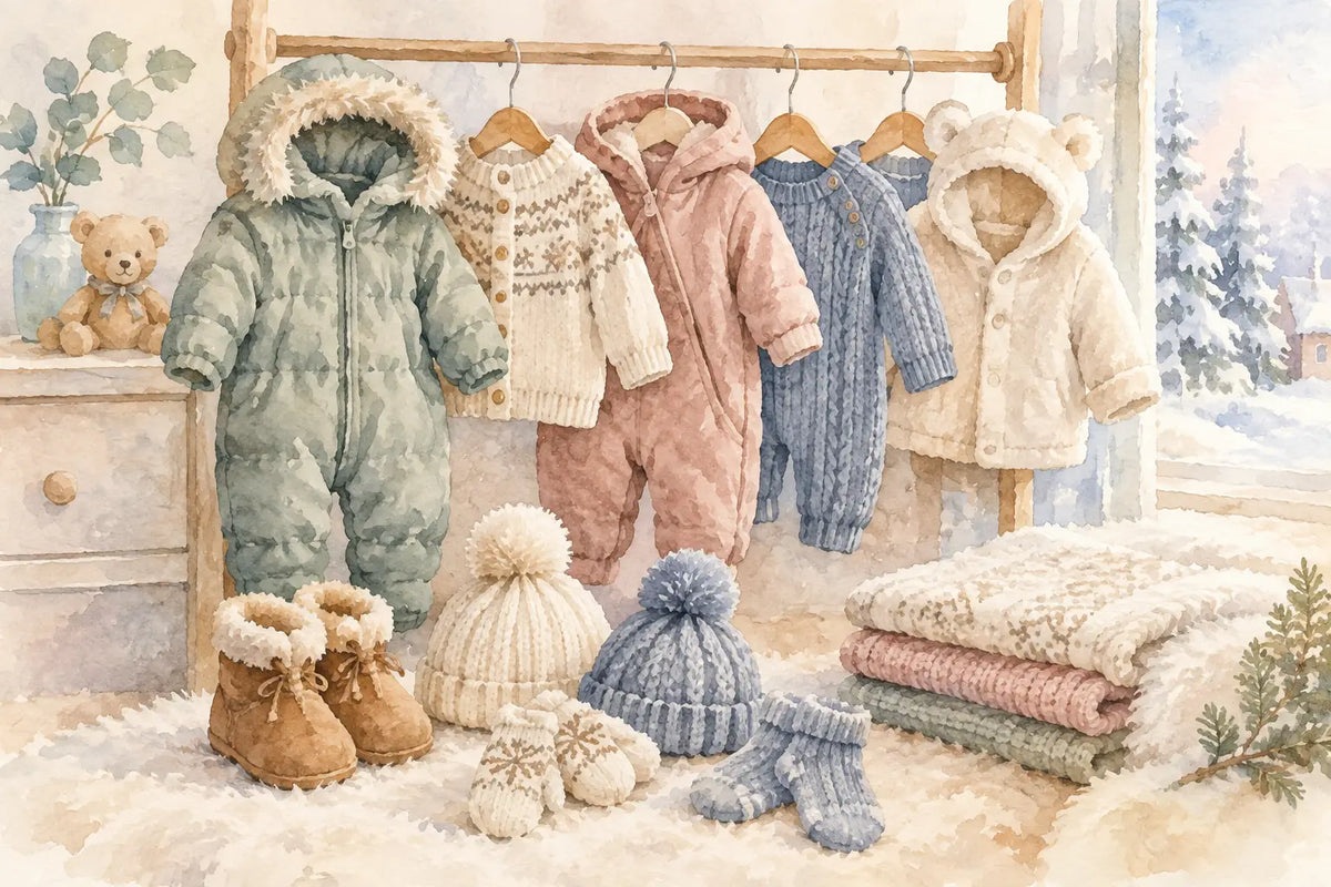 Eksempel på babygarderobe til vinter