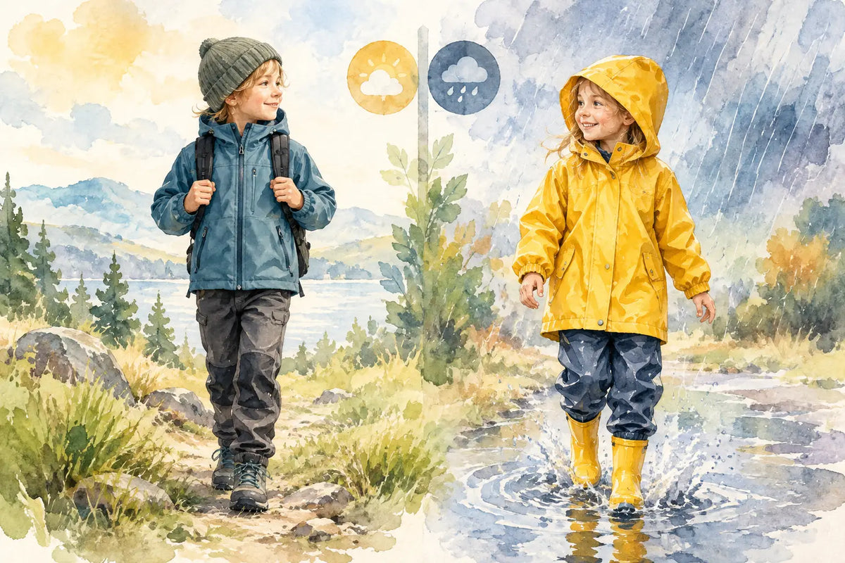 Softshell eller regntøj børn? Vælg rigtigt