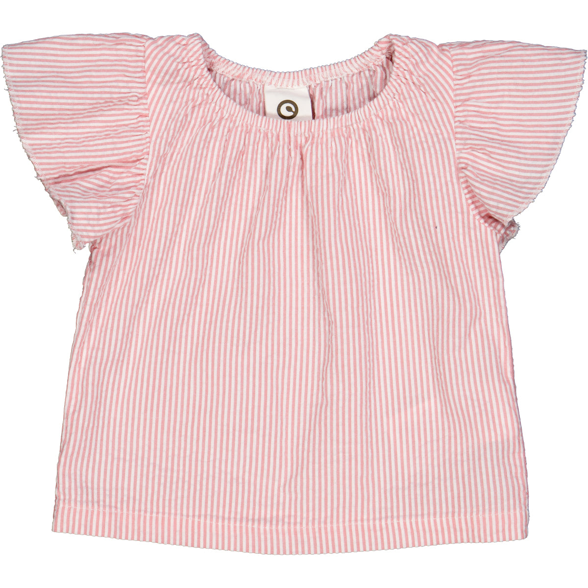Muesli Top Seersucker Stripe Frill
