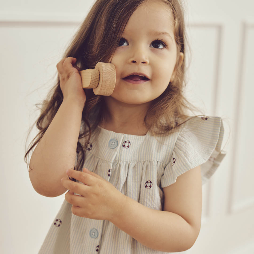 Müsli Top Seersucker Stripe Frill