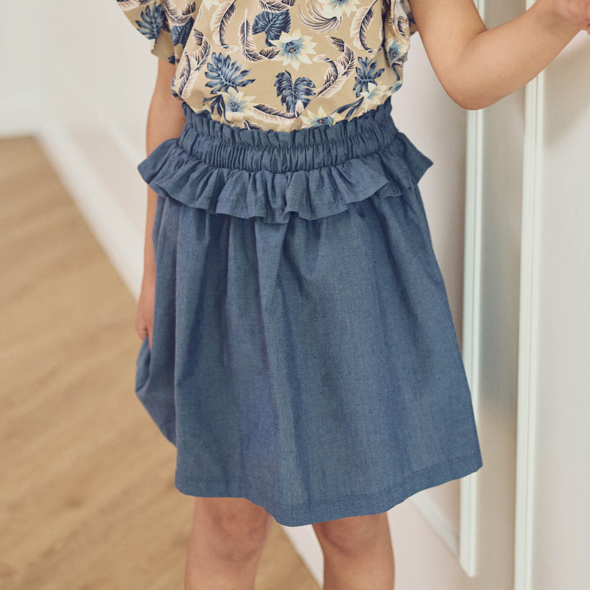 Muesli Skirt Chambray Frill
