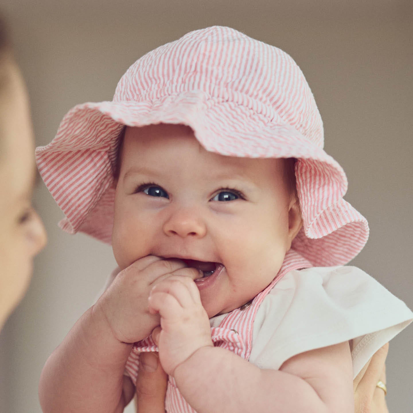 Muesli Sun Hat Seersucker Stripe