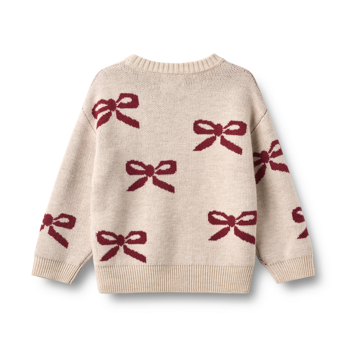Wheat Pullover Jacquard Bow