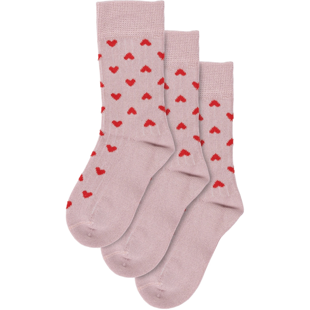 Minipop Socks Bamboo Heart 3-pack