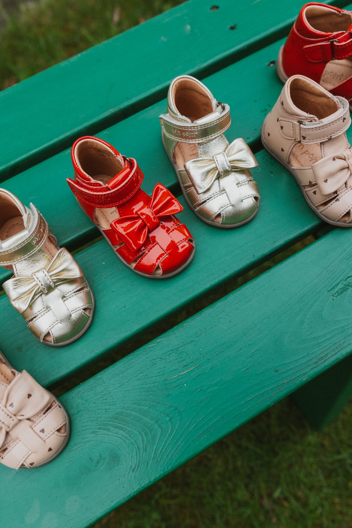 Pom Pom Sandaler Starters Bow Velcro
