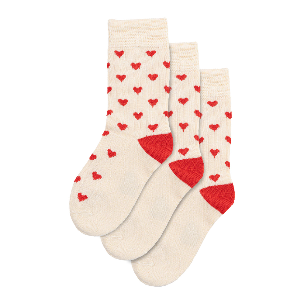 Minipop Socks Bamboo Heart 3-pack