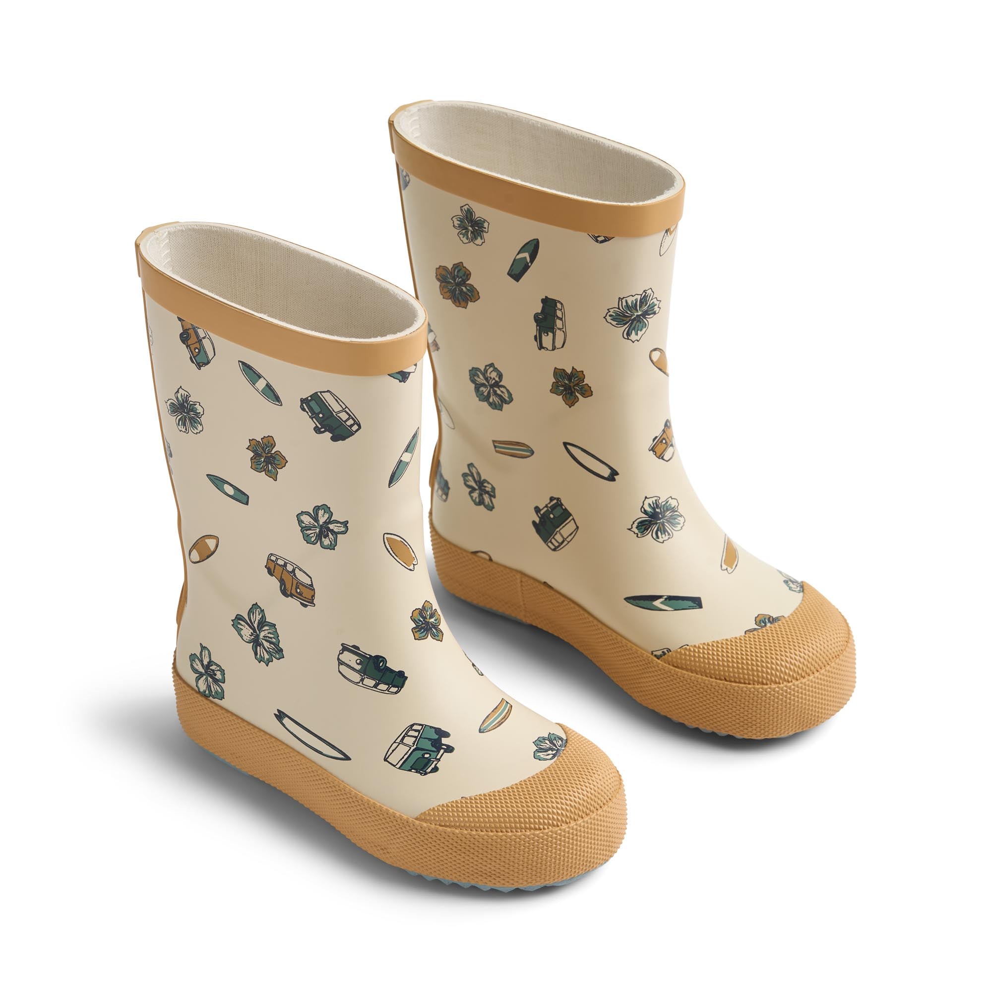 Wheat Rubber Boots Muddy