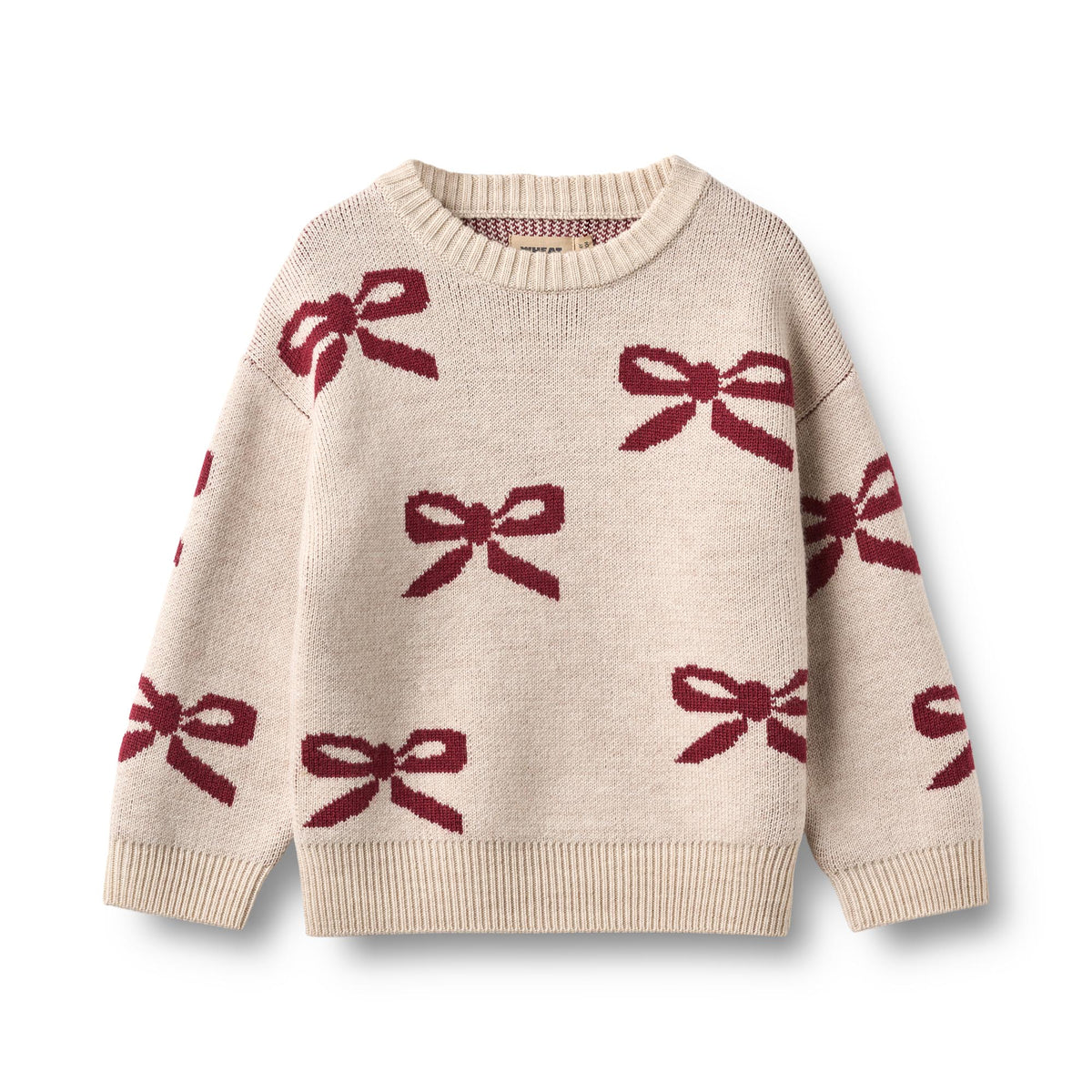 Wheat Pullover Jacquard Bow