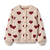Wheat Cardigan Jacquard Heart