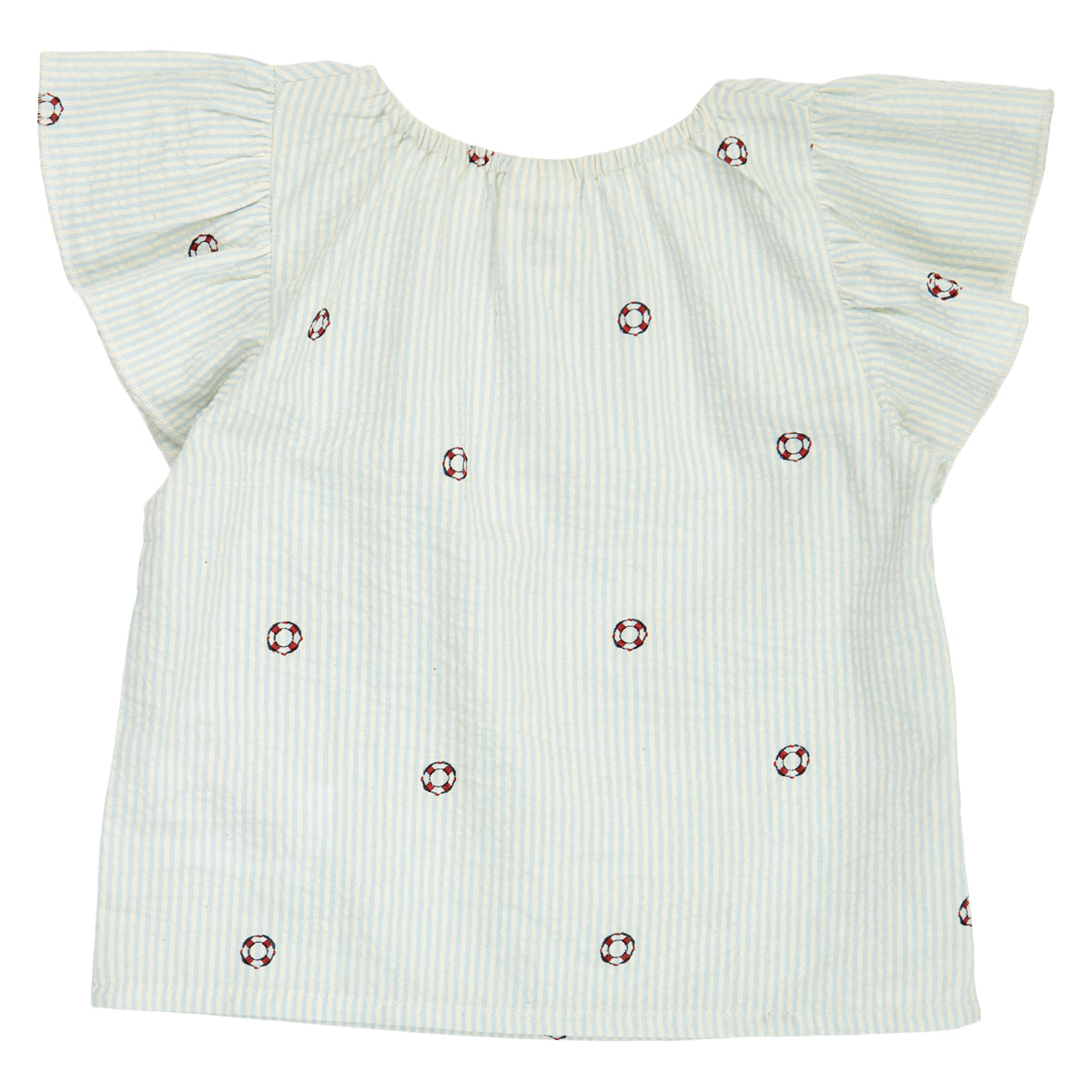 Müsli Top Seersucker Stripe Frill