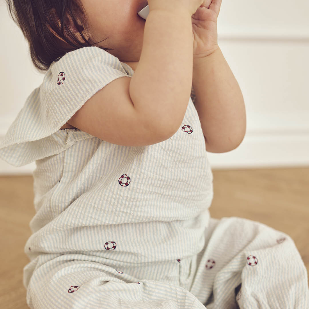 Müsli Top Seersucker Stripe Frill