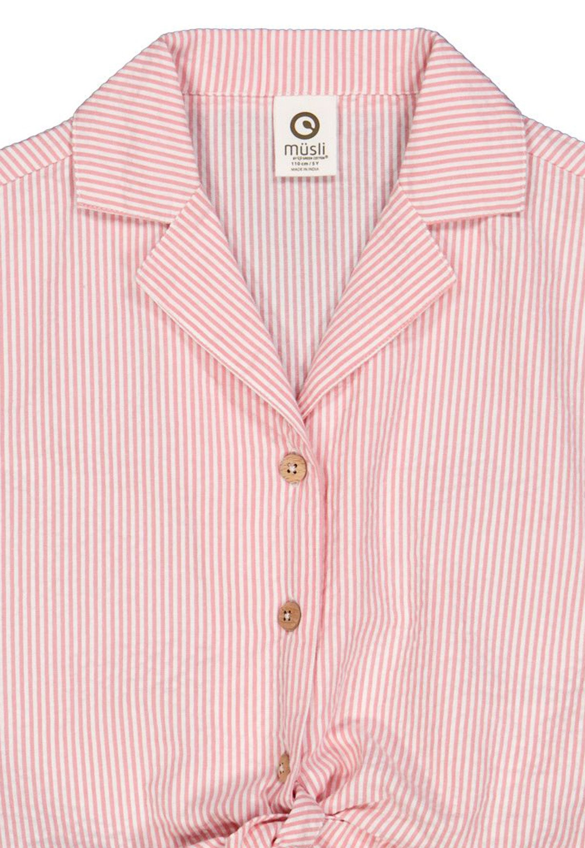 Muesli Shirt Seersucker Stripe Crop