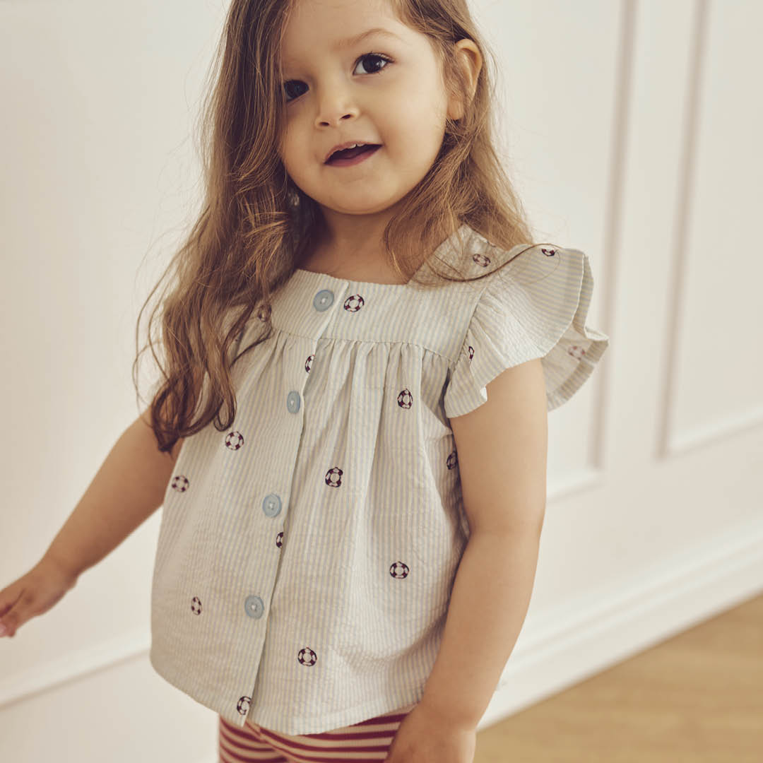 Müsli Top Seersucker Stripe Frill
