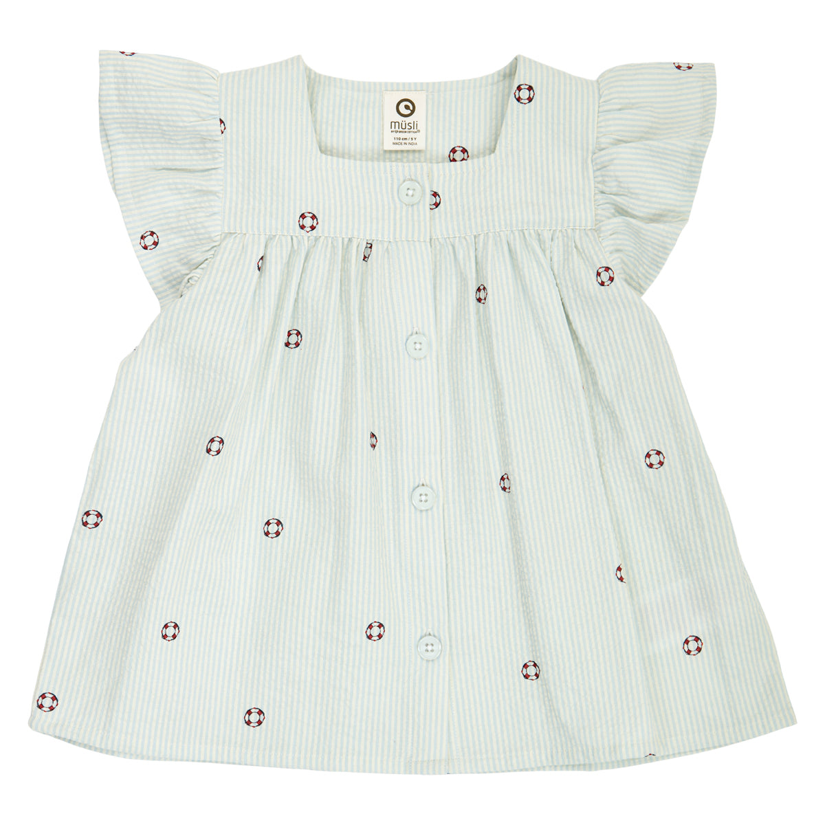 Müsli Top Seersucker Stripe Frill