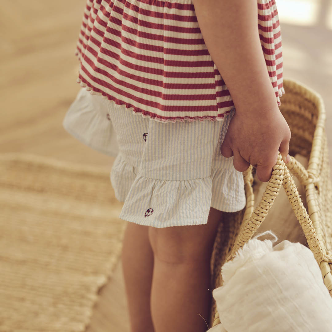 Müsli Shorts Seersucker Stripe Frill