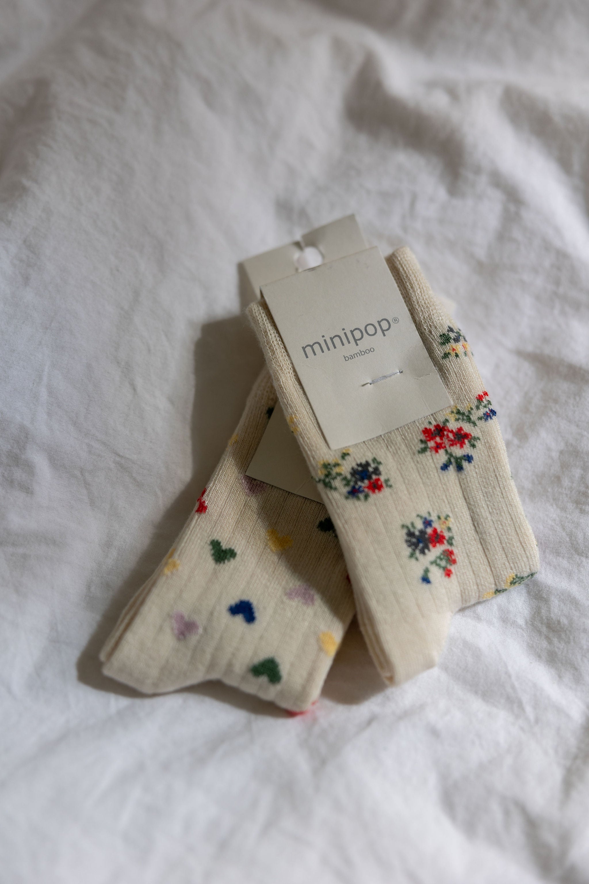Minipop Socks Heart Bamboo