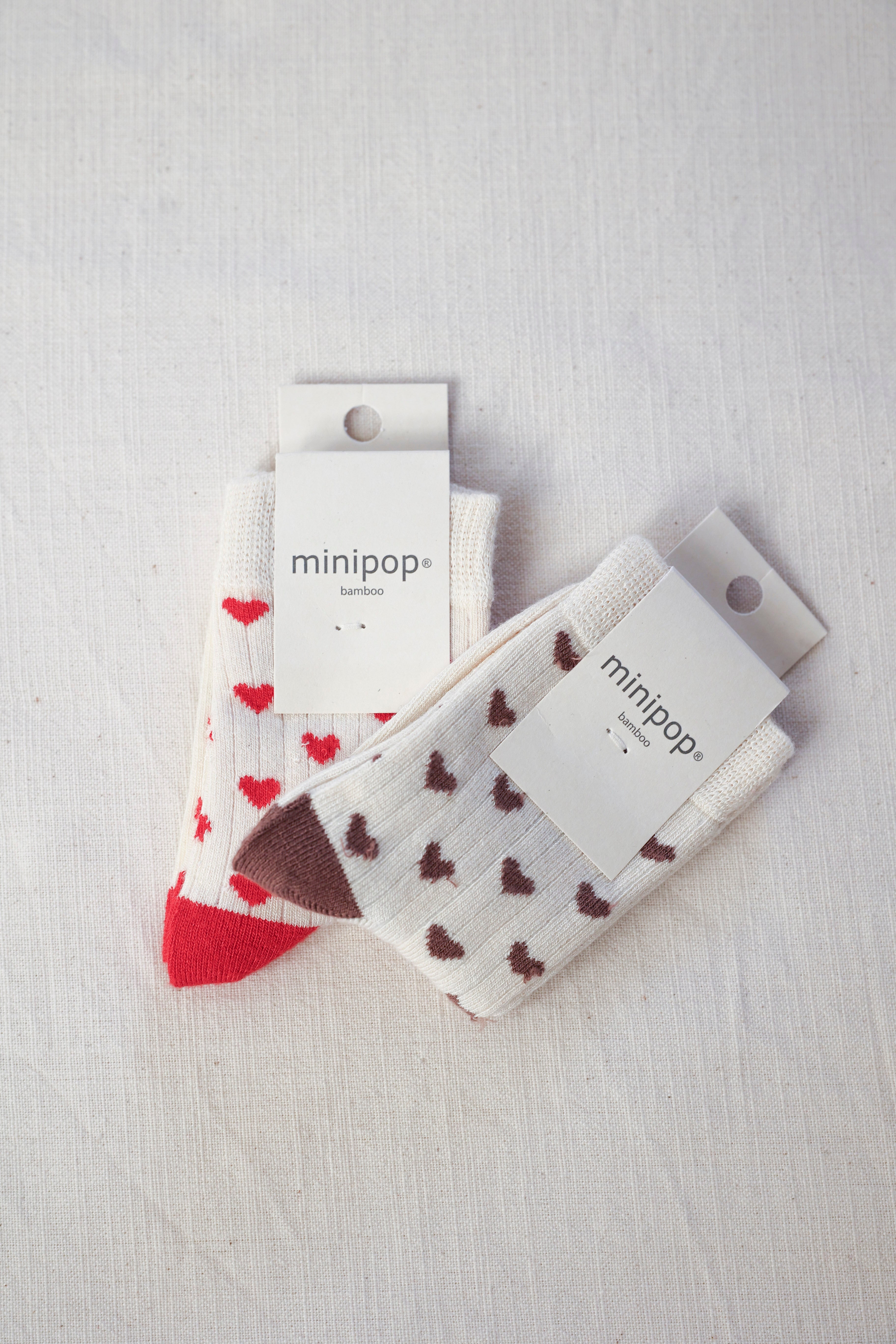 Minipop Socks Heart Bamboo