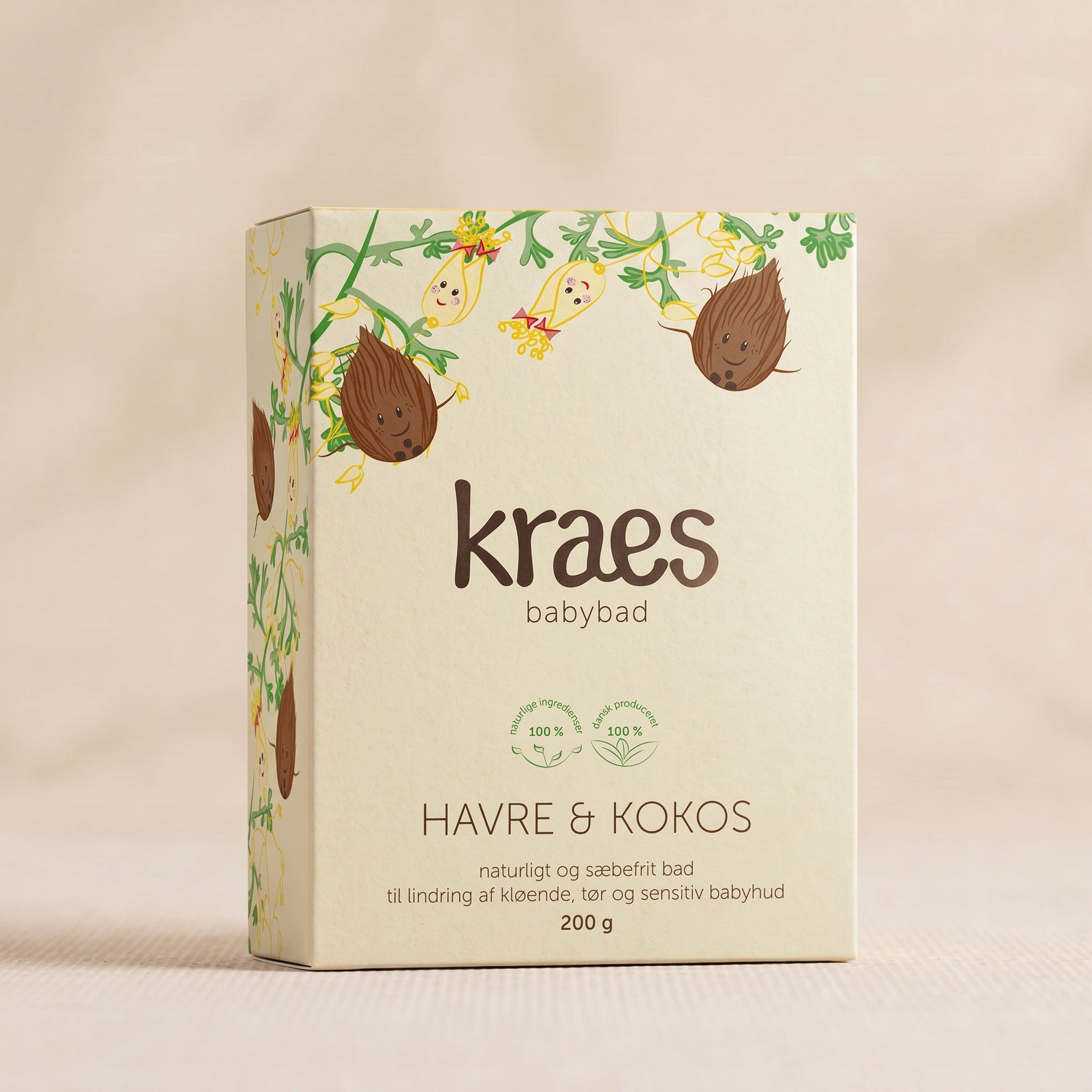 Kraes Baby Bath Oats &amp; Coconut - 200 g 