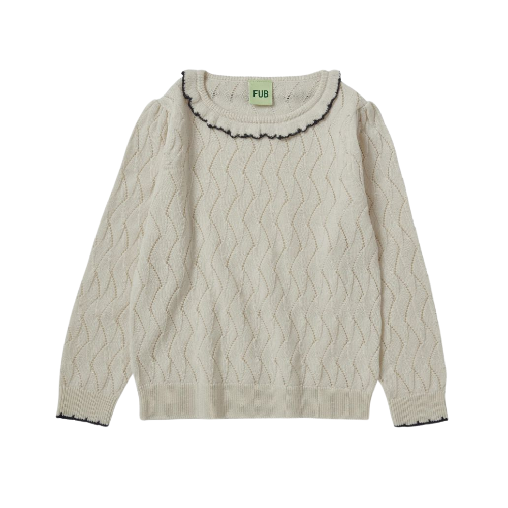 FUB Bluse Pointelle Uld